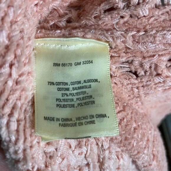 Moth Anthropologie Women’s Size XS Hooded Knit Poncho Sweater Cream Ombre Pink - Picture 7 of 7